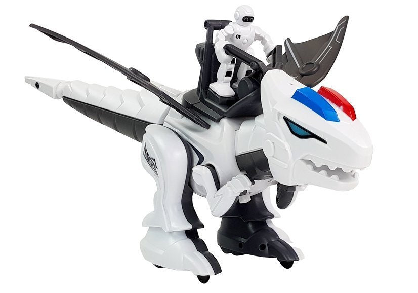 Robot dinossauro Tiranossauro K18 telecomandado programável branco