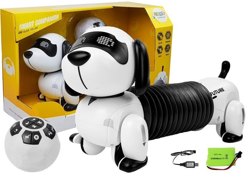 Cão robot interativo telecomandado com bola e sons