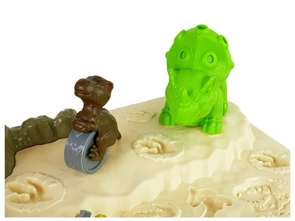 Mesa plasticina dinossauros vulcão lava luminosa