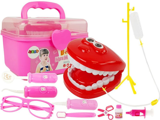 Conjunto médico dentista com suporte soro ferramentas