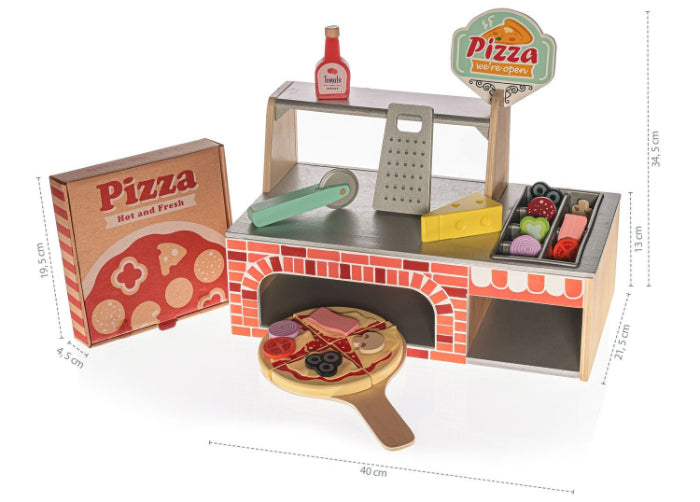 Conjunto pizzaria de madeira Zopa