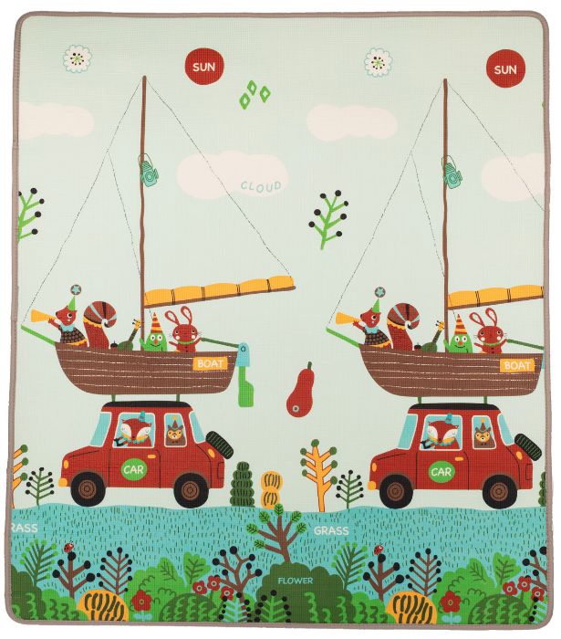 Zopa -Tapete de atividades Zopa Play Maxi 200 x 180 cm Traveling/Animals