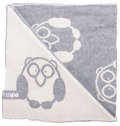 Cobertor de bebé Zopa Little Owl Grey