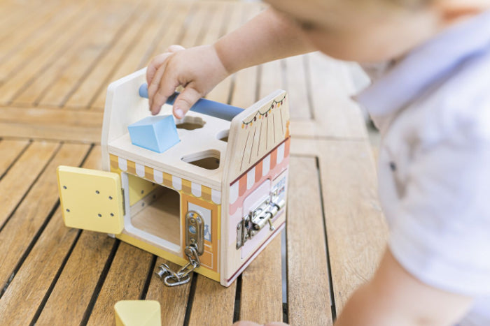 Cubo montessori de madeira Zopa