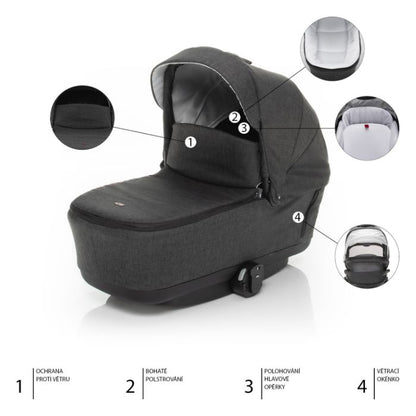 Alcofa para o carrinho Zopa Quest Vulcan Black