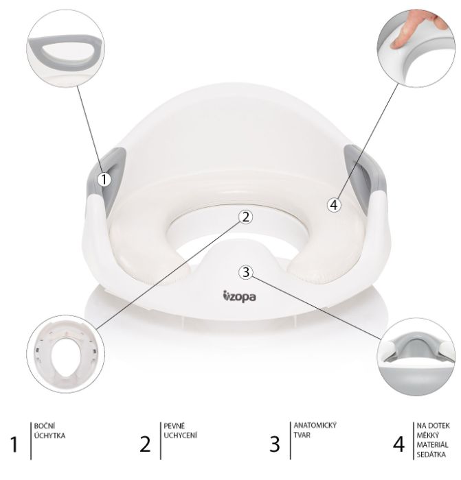Assento redutor Zopa Dove Grey