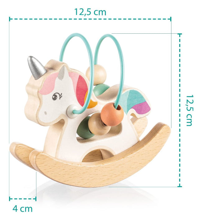 Unicórnio de madeira Zopa Pink