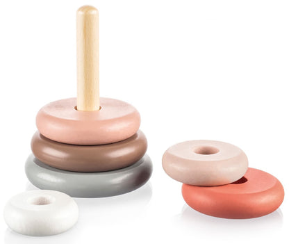 Anéis de madeira Zopa Pink