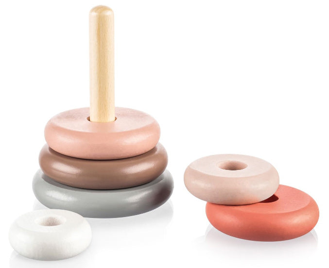 Anéis de madeira Zopa Pink