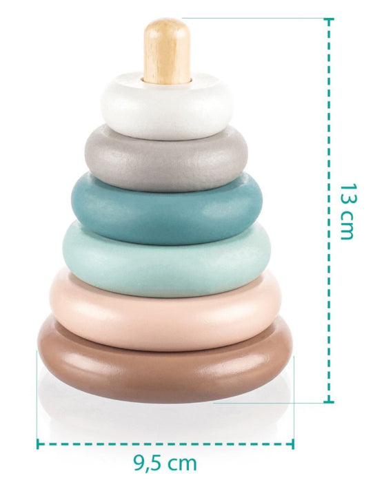 Anéis de madeira Zopa Pink