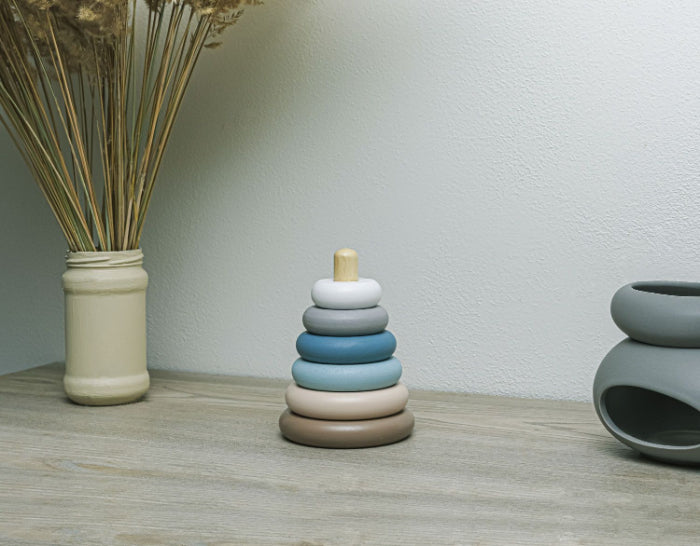 Anéis de madeira Zopa Blue