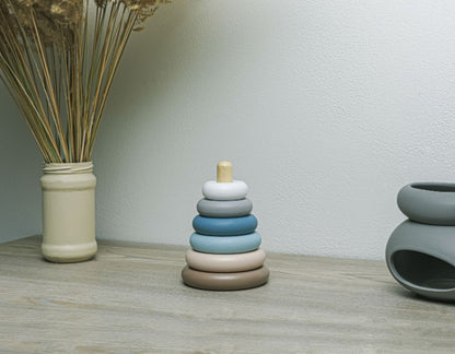 Anéis de madeira Zopa Blue