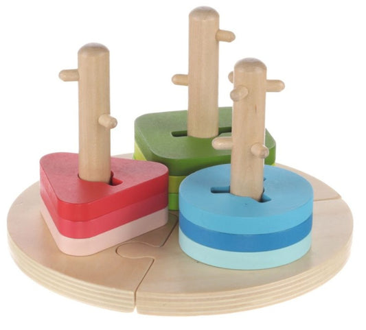 Puzzle montessori de madeira Zopa