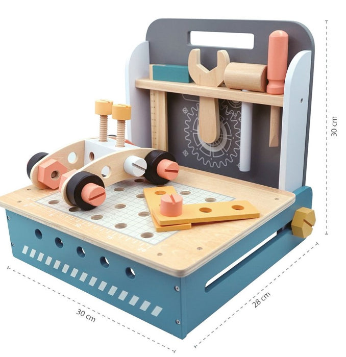 Bancada de ferramentas dobrável de madeira Zopa