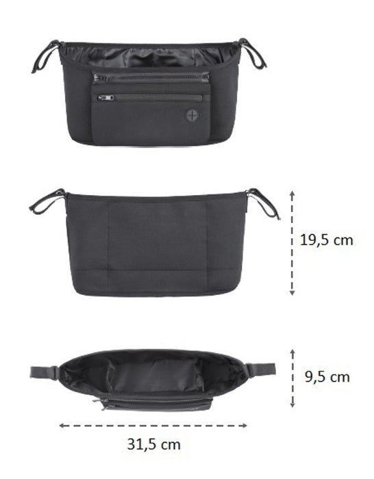 Organizador de carrinho Petite&Mars Zip Black