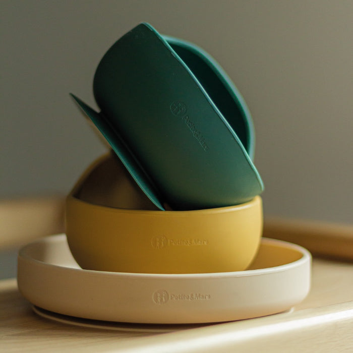 Tigela de silicone com ventosa Petite&Mars Take&Match Intense Ochre