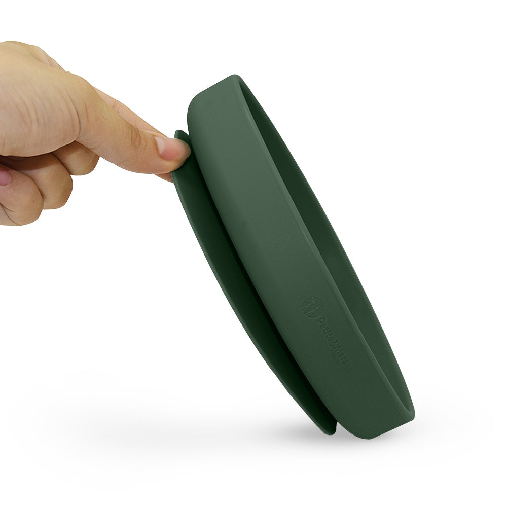 Prato de silicone com ventosa Petite&Mars Take&Match Misty Green