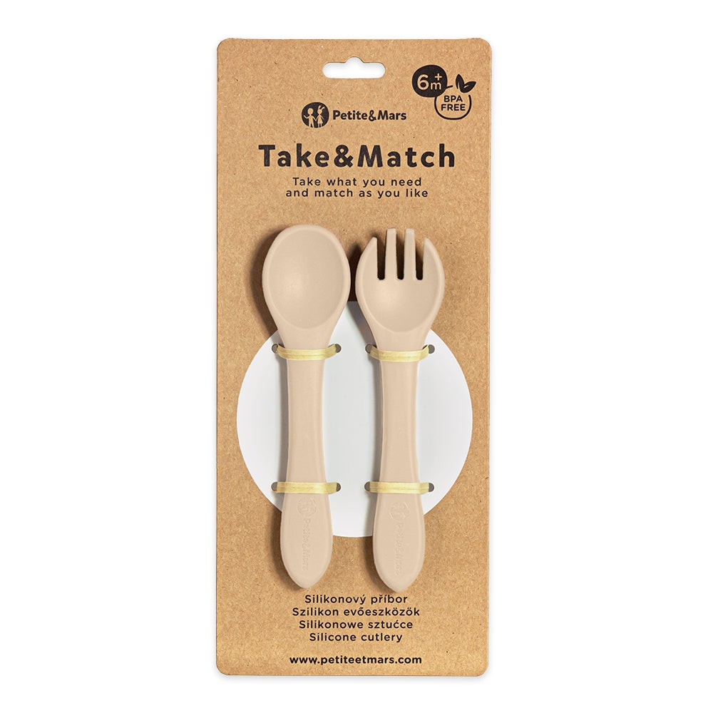 Talheres de siliconePetite&Mars Take&Match Desert Sand