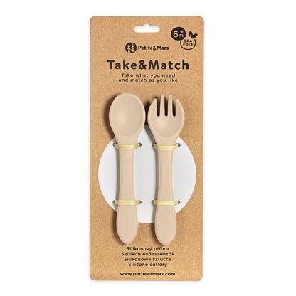 Talheres de siliconePetite&Mars Take&Match Desert Sand