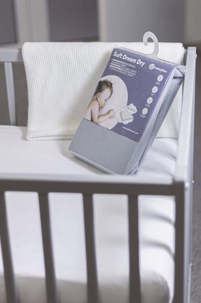 Lençol com elástico Petite&Mars Soft Dream White