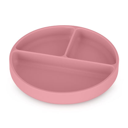 Prato redondo de silicone dividido Petite&Mars Take&Match Dusty Rose