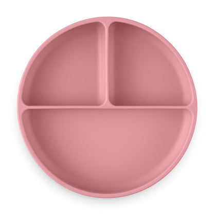 Prato redondo de silicone dividido Petite&Mars Take&Match Dusty Rose
