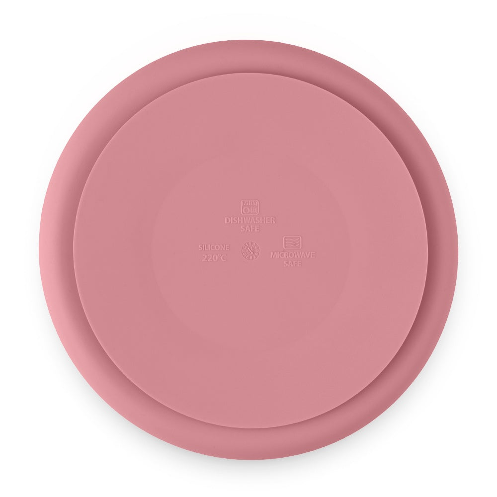 Prato redondo de silicone dividido Petite&Mars Take&Match Dusty Rose