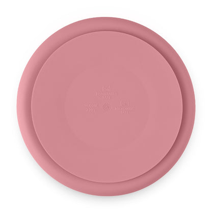 Prato redondo de silicone dividido Petite&Mars Take&Match Dusty Rose