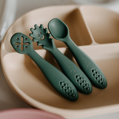 Conjunto de colheres de silicone 3 peças Petite&Mars Take&Match Desert Sand