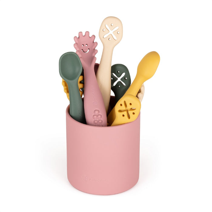 Conjunto de colheres de silicone 3 peças Petite&Mars Take&Match Desert Sand