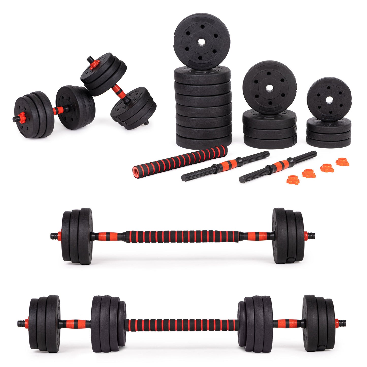 Halteres ajustáveis 40 kg com barra