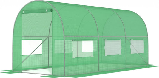 Estufa túnel 450 x 200 x 200 cm verde