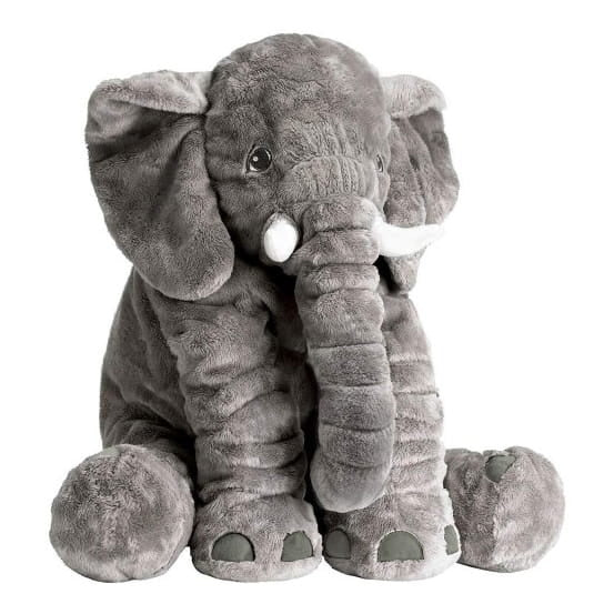 Peluche elefante 45x55 cm cinzento