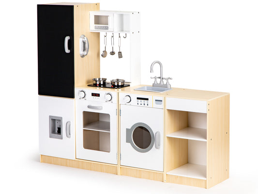 Cozinha infantil em madeira 127 x 29,5 x 106 cm branca