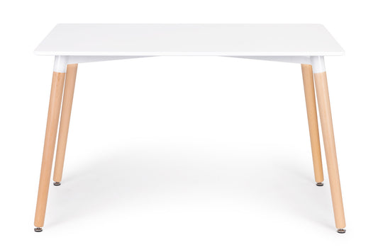 Mesa jantar 120x80 cm estilo escandinavo branco