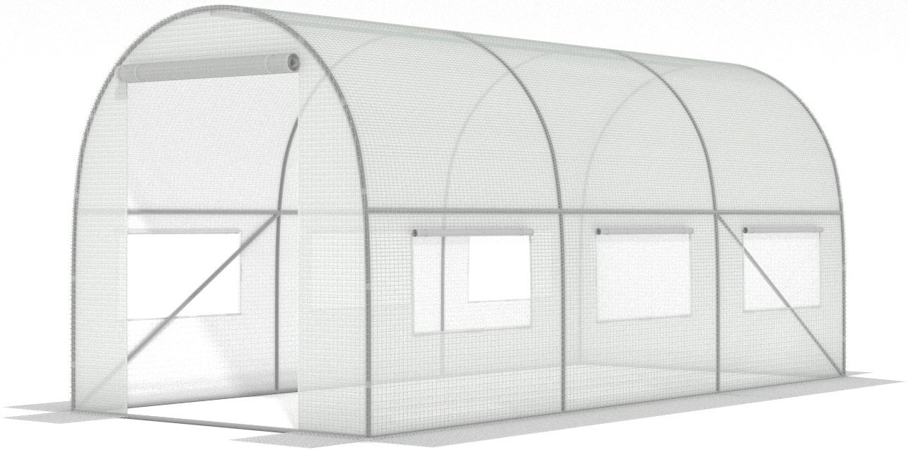 Estufa de jardim 3 x 2 x 2 m com 6 janelas 6 m²