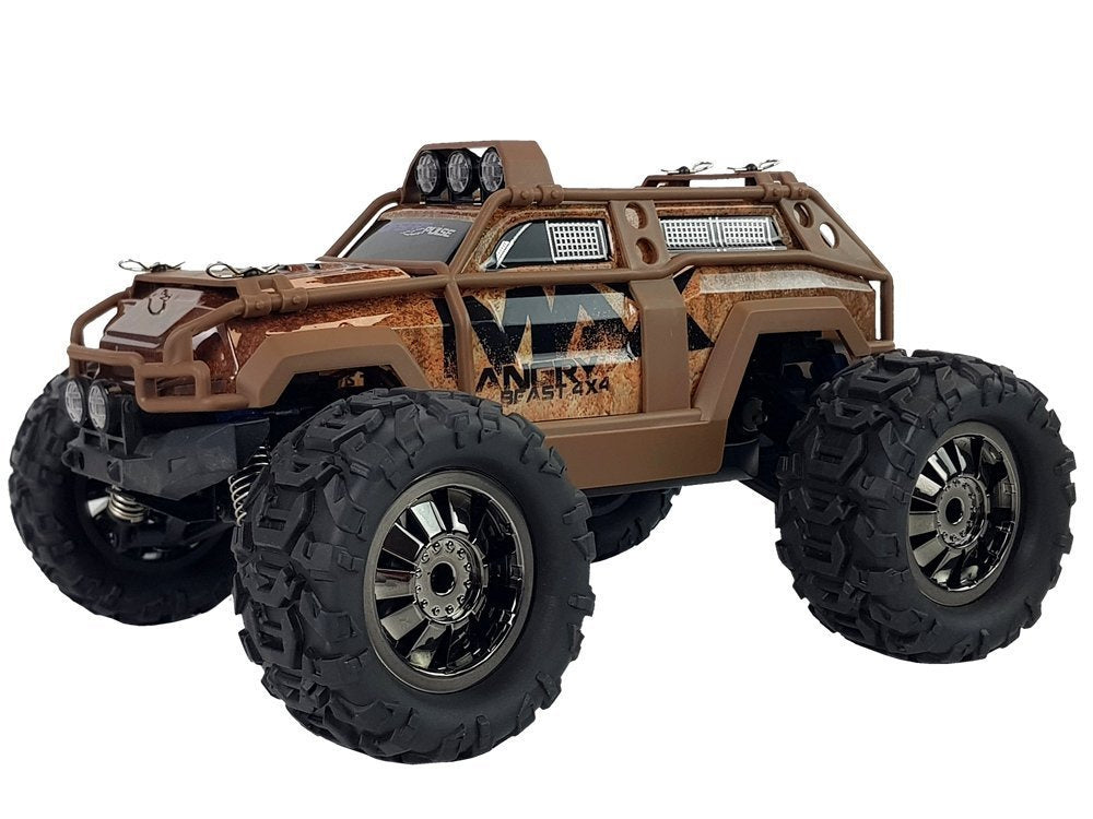 Carro rally telecomandado castanho 2.4G 1:18 35 km/h