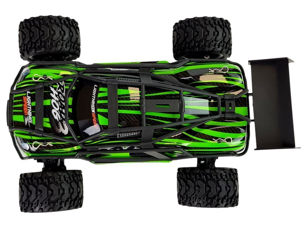 Carro todo-o-terreno telecomandado verde 2.4G 1:18 35 km/h