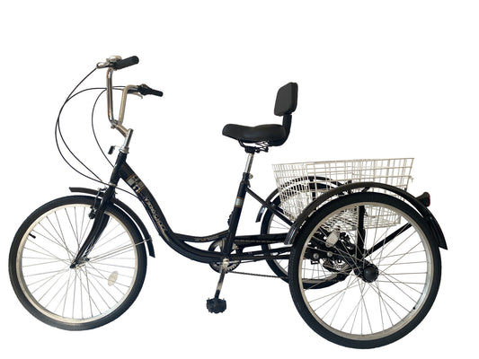 Triciclo 7 velocidades preto