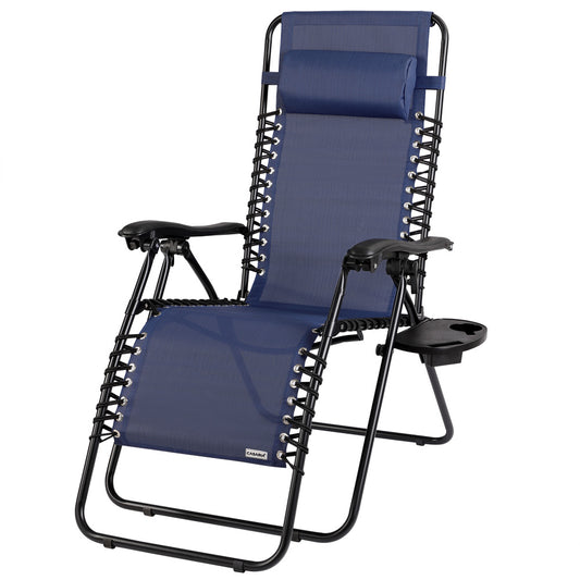 Espreguiçadeira 175 x 67 x 108 cm azul escuro