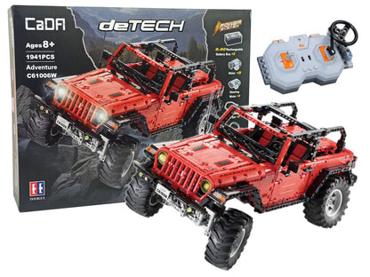 Blocos construção carro off-road telecomandado vermelho 1941 peças