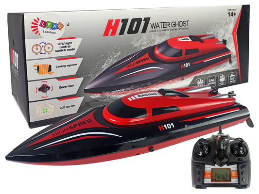 Barco telecomandado H101 vermelho 1:48 2.4G 35 km/h