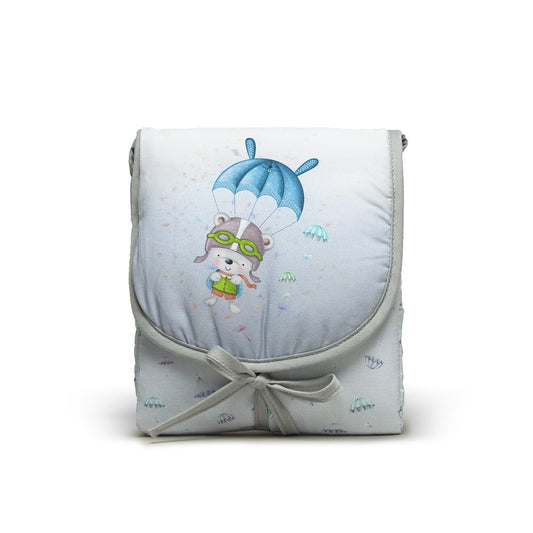Muda Fraldas 45X75 Cm Algodão+Plástico Paraquedista Azul Interbaby