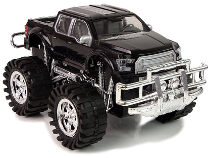 Conjunto veículos monster truck preto caravana branca 58 cm