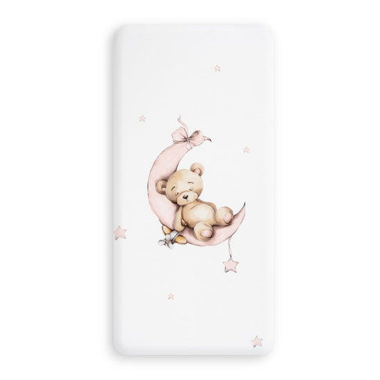 Conjunto 2 Capa de Edredão Urso Lua e Estrelas Rosa Interbaby
