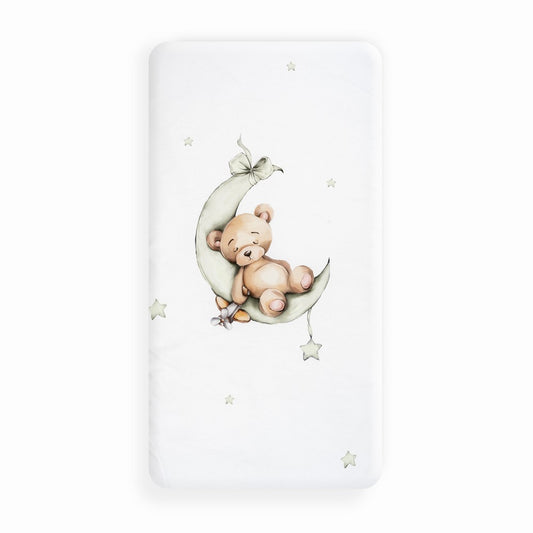 Conjunto 2 Capa de Edredão Urso Lua Estrelas Verde Interbaby