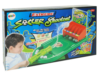 Jogo lançador bolas futebol com cartas pontos