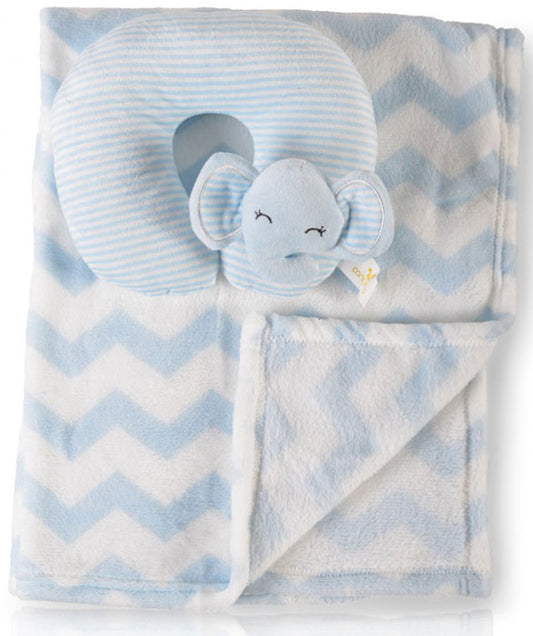 Cobertor de bebé com almofada Cangaroo Sammy blue