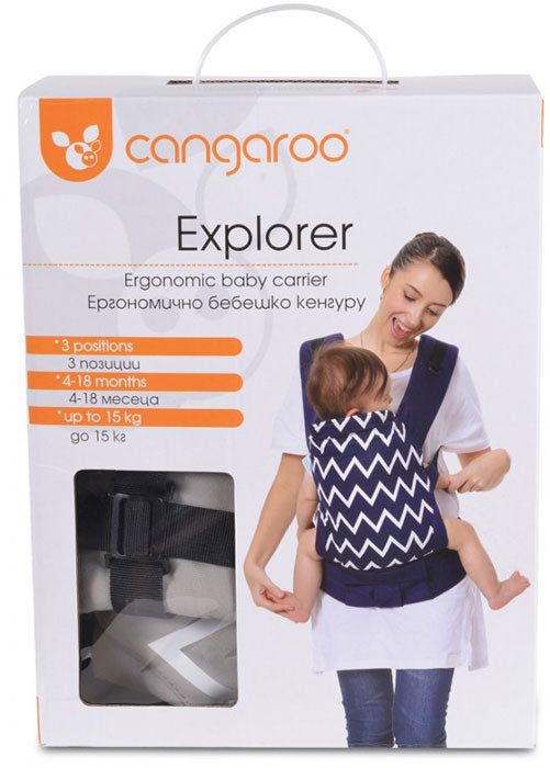 Porta bebé ergonómico Cangaroo Explorer grey