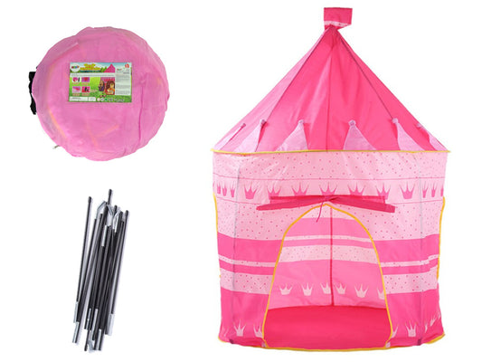 Tenda castelo princesa jardim rosa